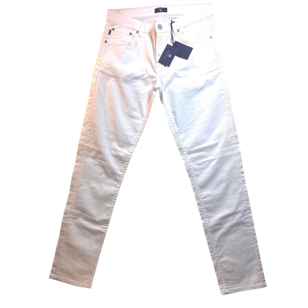GANT Kids‎ White Twill Cropped Pants Size 170 113 BNWT Small Girls NEW 5 pocket